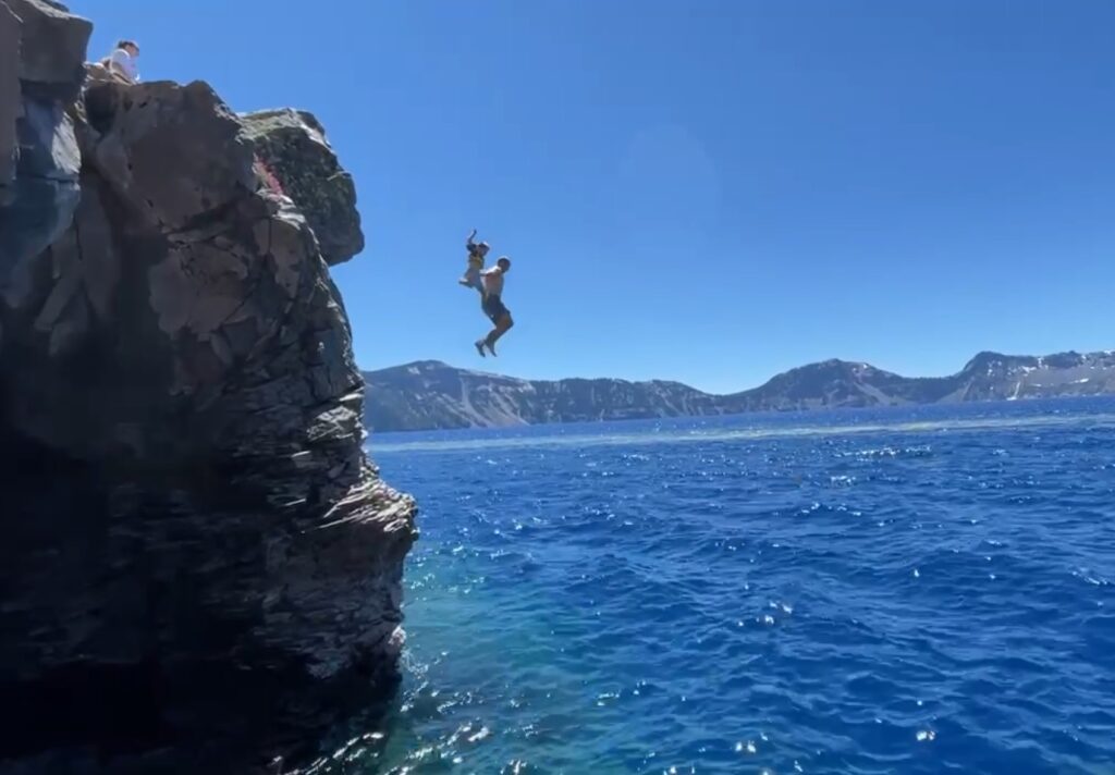 Crater Lake Jumping